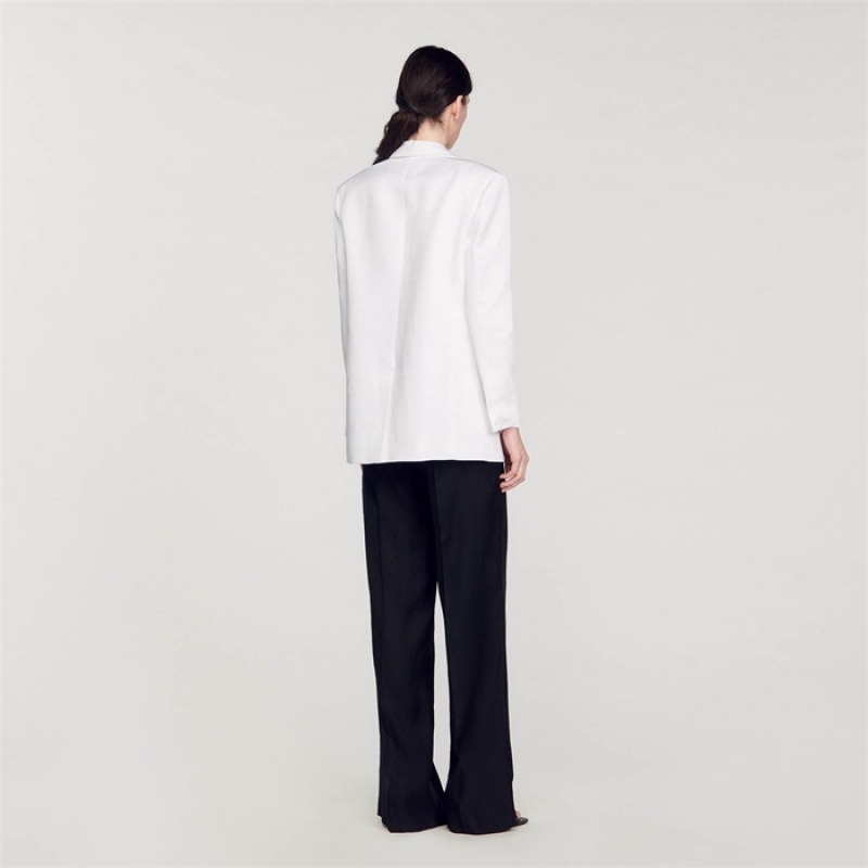 Sandro Tailored jacket White | SN-SDO64458