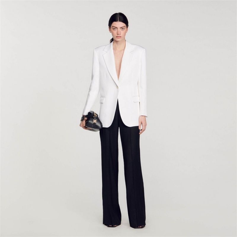 Sandro Tailored jacket White | SN-SDO64458