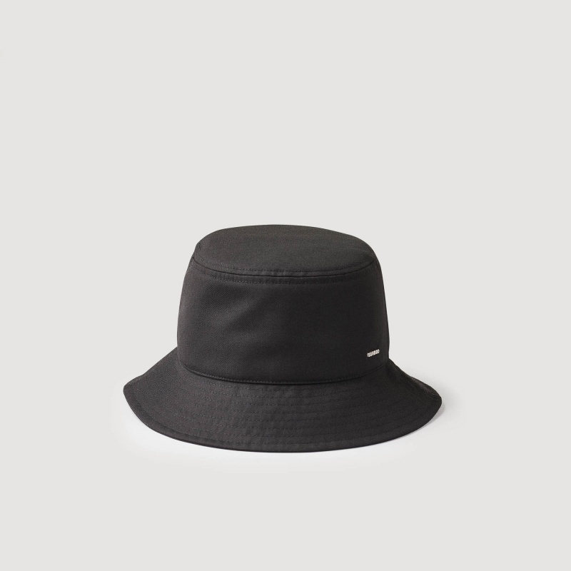 Sandro Technical fabric bucket hat Black | SN-SDO65441