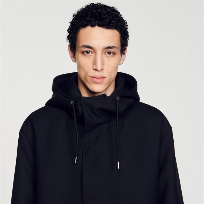 Sandro Technical fabric parka Black | SN-SDO65202