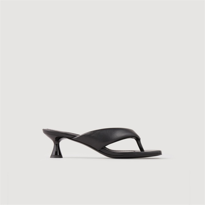 Sandro Toe-post mules Black | SN-SDO64962