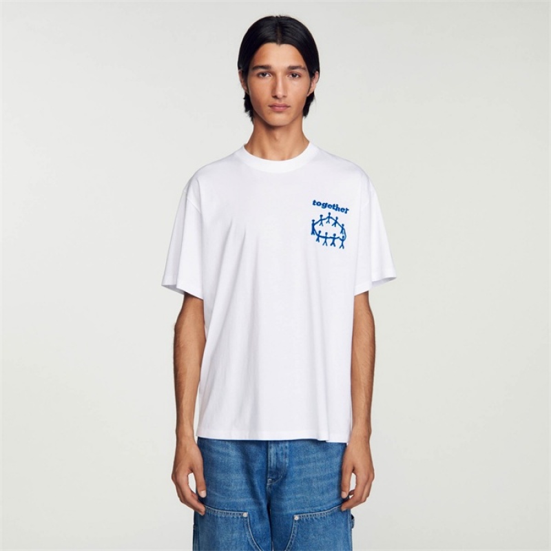 Sandro Together T-shirt White | SN-SDO65099