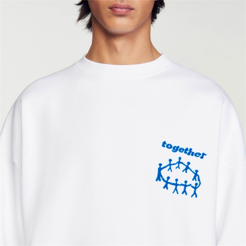 Sandro Together sweatshirt White | SN-SDO65313