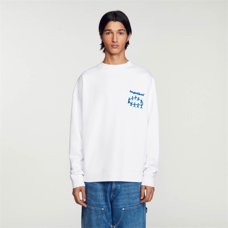 Sandro Together sweatshirt White | SN-SDO65313