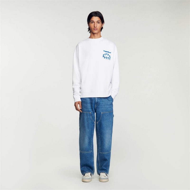 Sandro Together sweatshirt White | SN-SDO65313