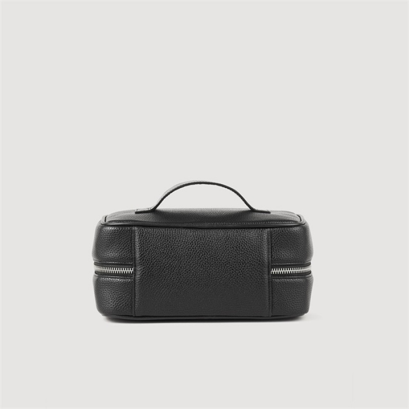 Sandro Toilet bag in grained fabric Black | SN-SDO65408