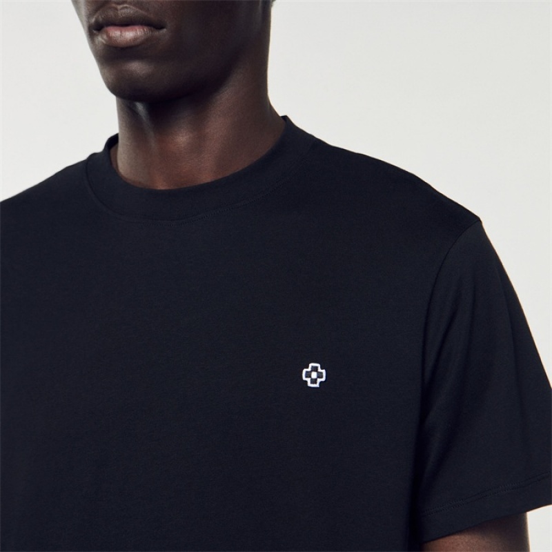 Sandro T-shirt with Square Cross patch Black | SN-SDO65108