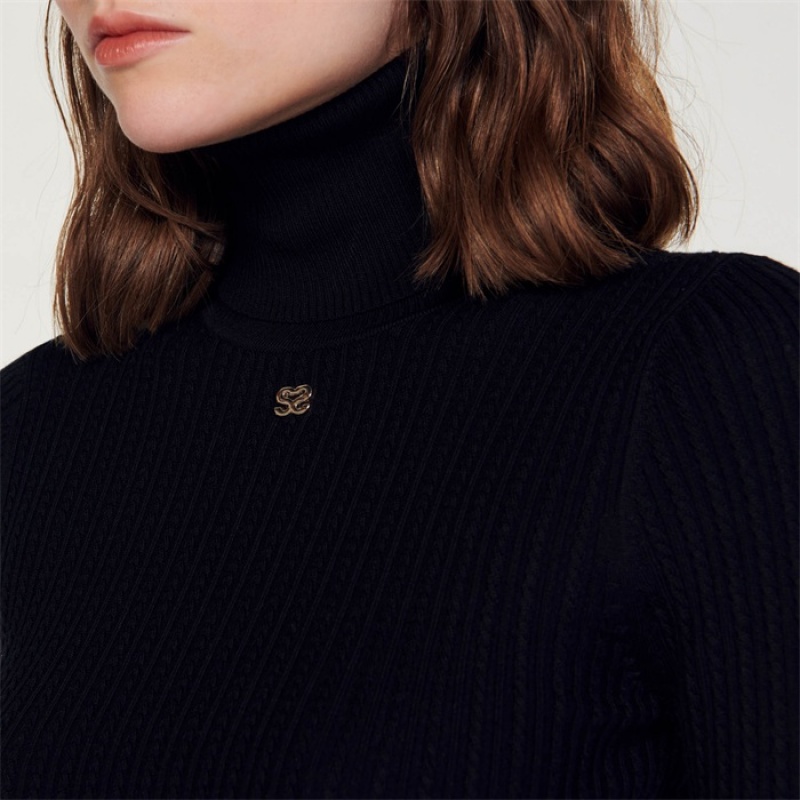 Sandro Turtleneck sweater Black | SN-SDO64546