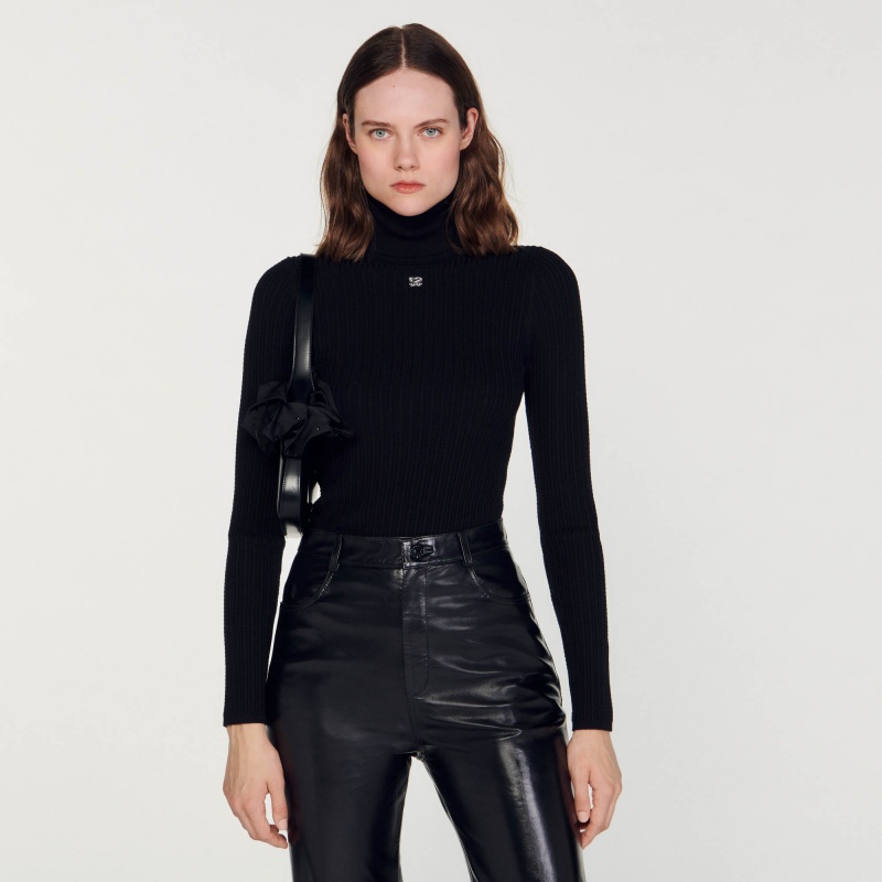 Sandro Turtleneck sweater Black | SN-SDO64546