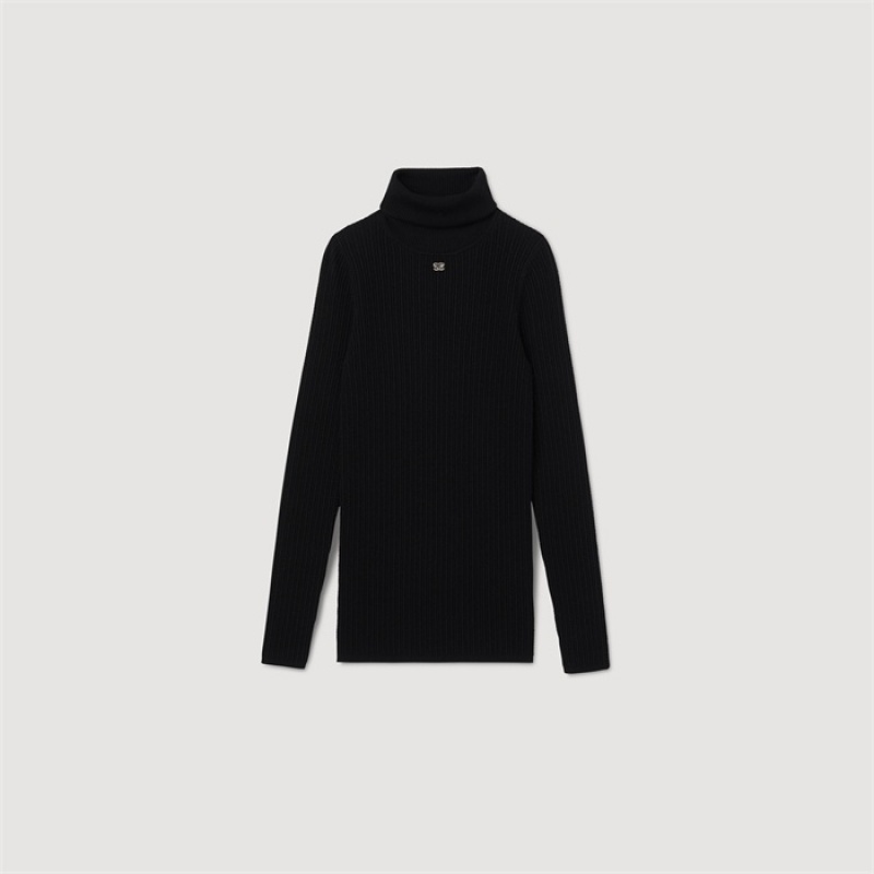 Sandro Turtleneck sweater Black | SN-SDO64546