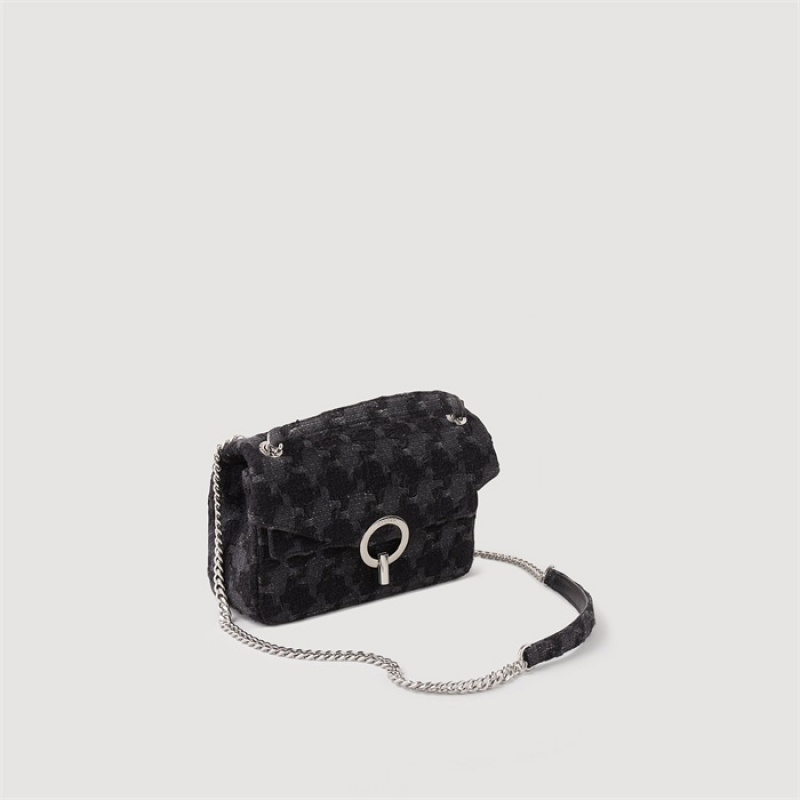 Sandro Tweed YZA bag Black | SN-SDO64849