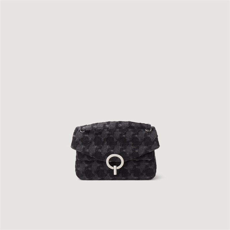 Sandro Tweed YZA bag Black | SN-SDO64880