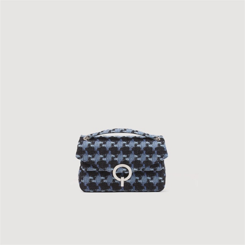 Sandro Tweed YZA bag Blue / Black | SN-SDO64846