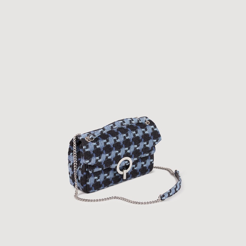 Sandro Tweed YZA bag Blue / Black | SN-SDO64846