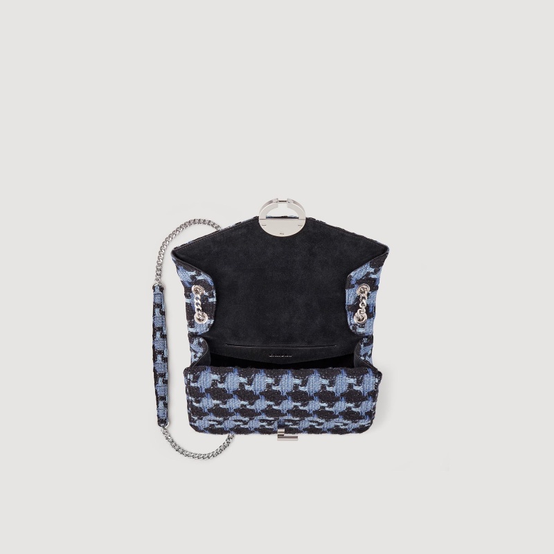 Sandro Tweed YZA bag Blue / Black | SN-SDO64846