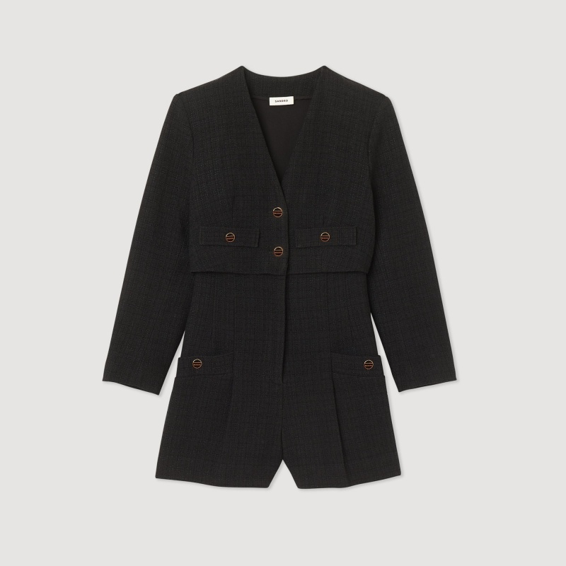 Sandro Tweed romper Black | SN-SDO64840