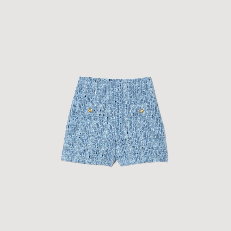 Sandro Tweed shorts Blue | SN-SDO64805