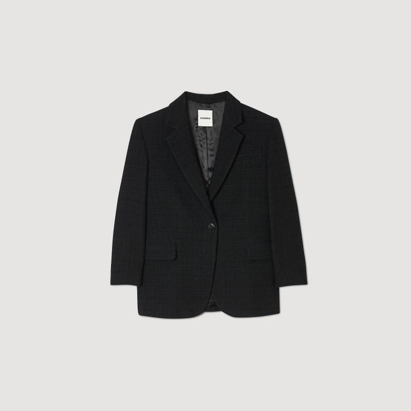 Sandro Tweed suit jacket Black | SN-SDO64479