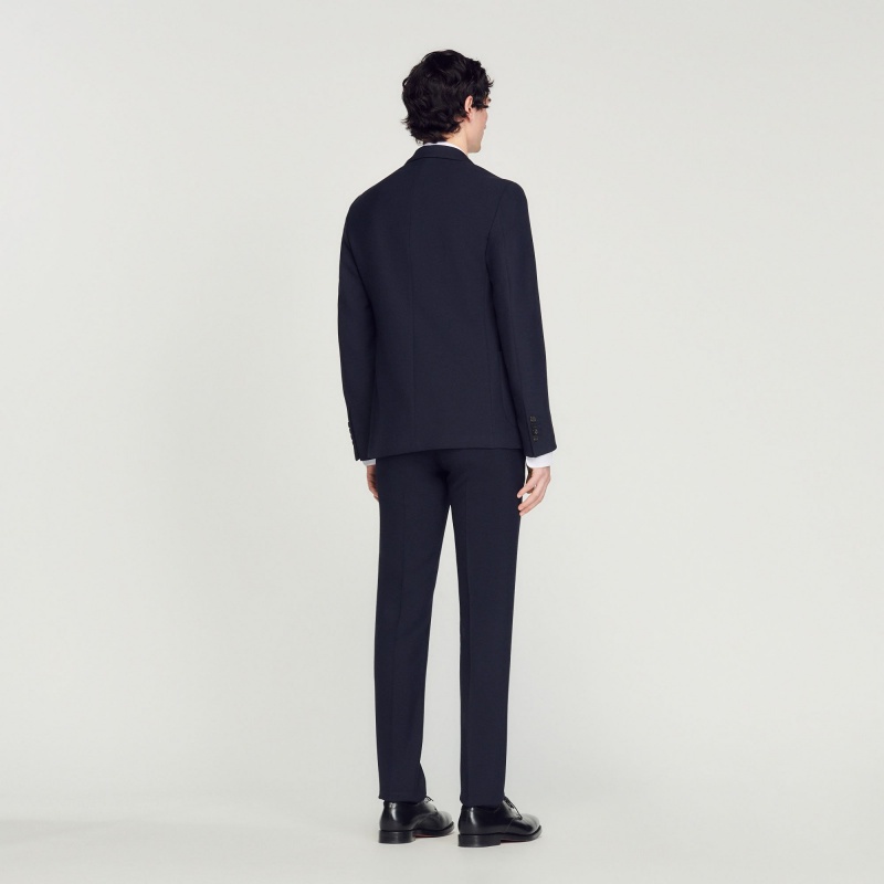 Sandro Unstructured suit jacket Navy Blue | SN-SDO65208