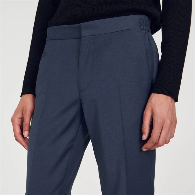 Sandro Virgin wool pants Bluish Grey | SN-SDO65207