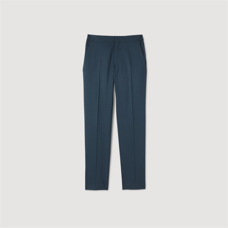 Sandro Virgin wool pants Bluish Grey | SN-SDO65207