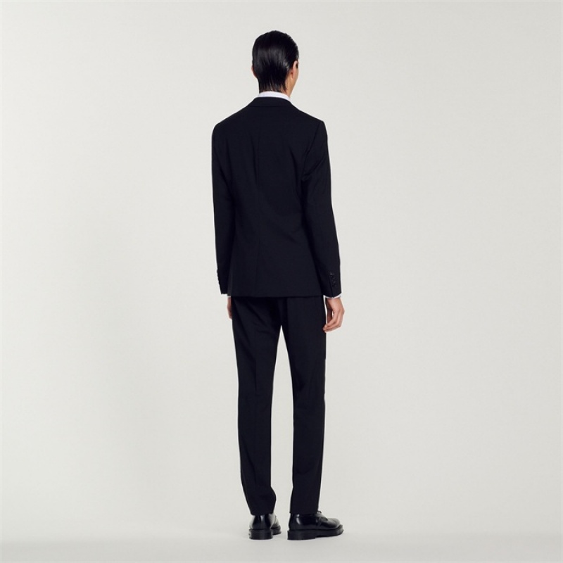 Sandro Virgin wool suit jacket Black | SN-SDO65228