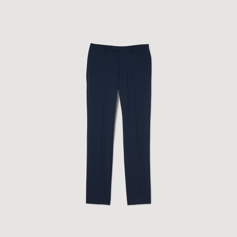 Sandro Virgin wool suit trousers Navy Blue | SN-SDO65229