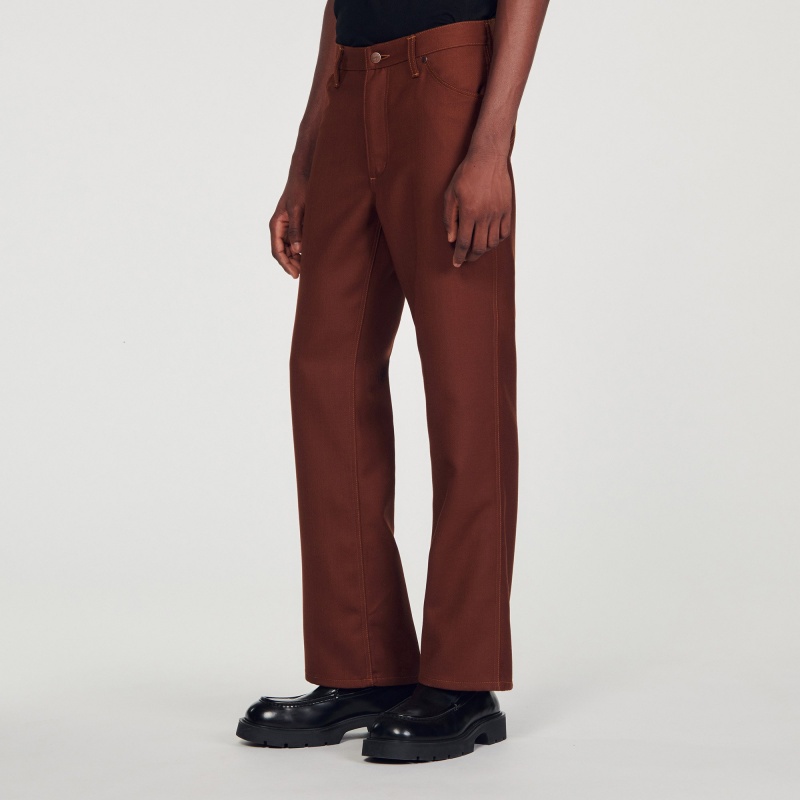 Sandro WRANGLER trousers Brown | SN-SDO64750