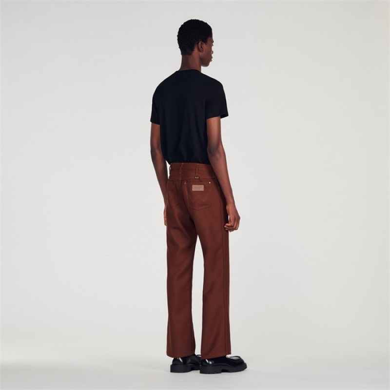 Sandro WRANGLER trousers Brown | SN-SDO64750