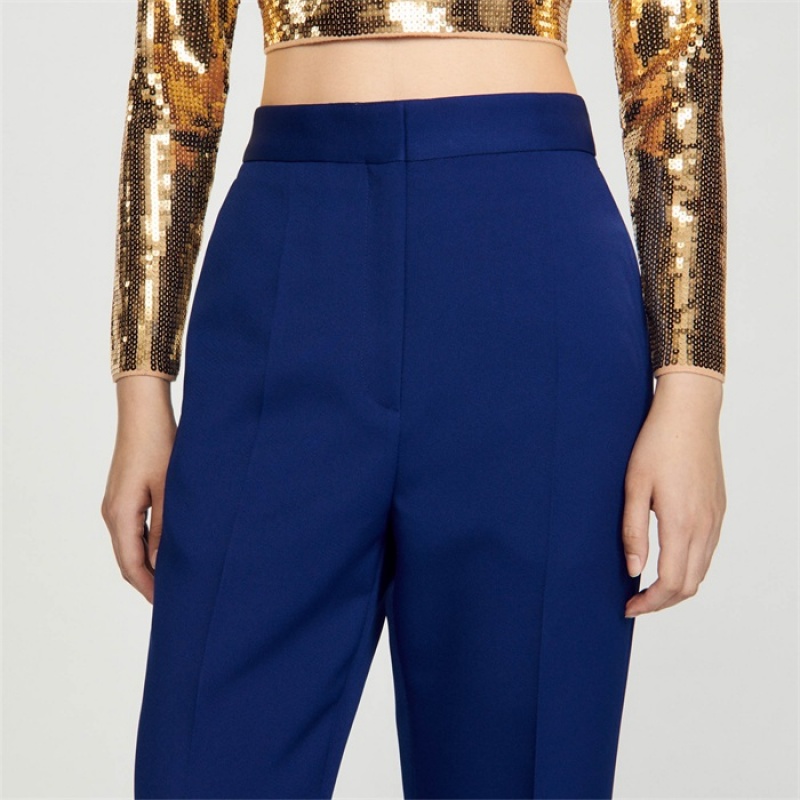 Sandro Wide leg pants Blue | SN-SDO64770