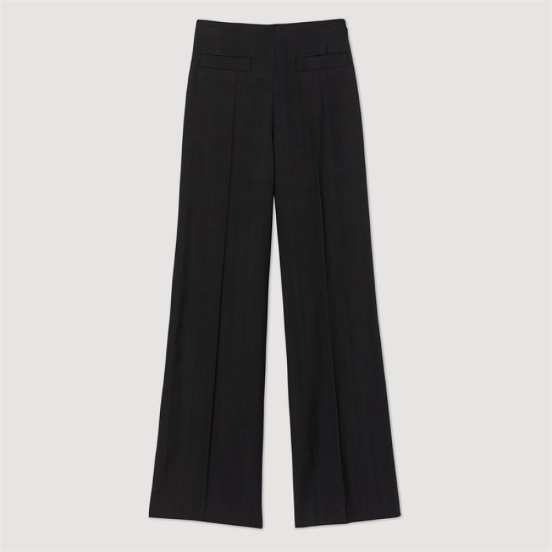 Sandro Wide-leg pants Black | SN-SDO64778