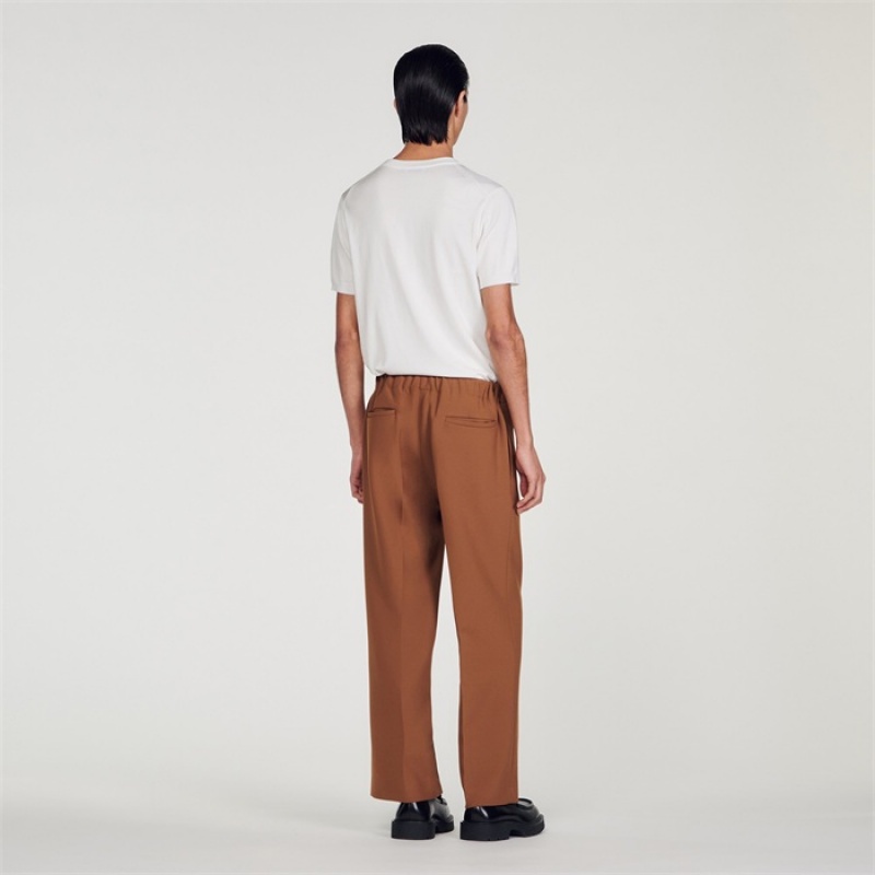 Sandro Wide-leg pants Caramel | SN-SDO65344