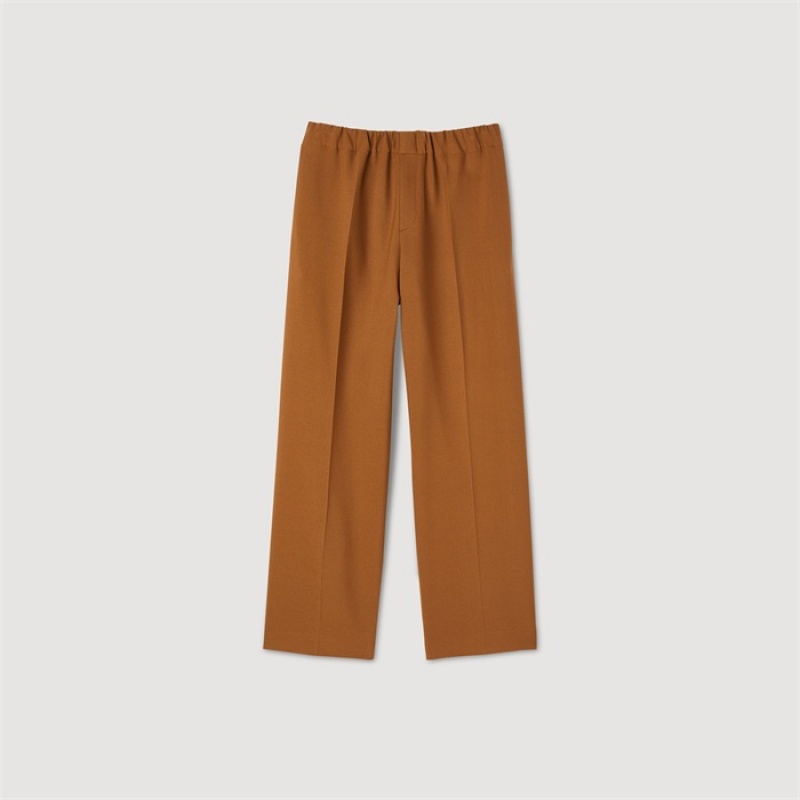 Sandro Wide-leg pants Caramel | SN-SDO65344