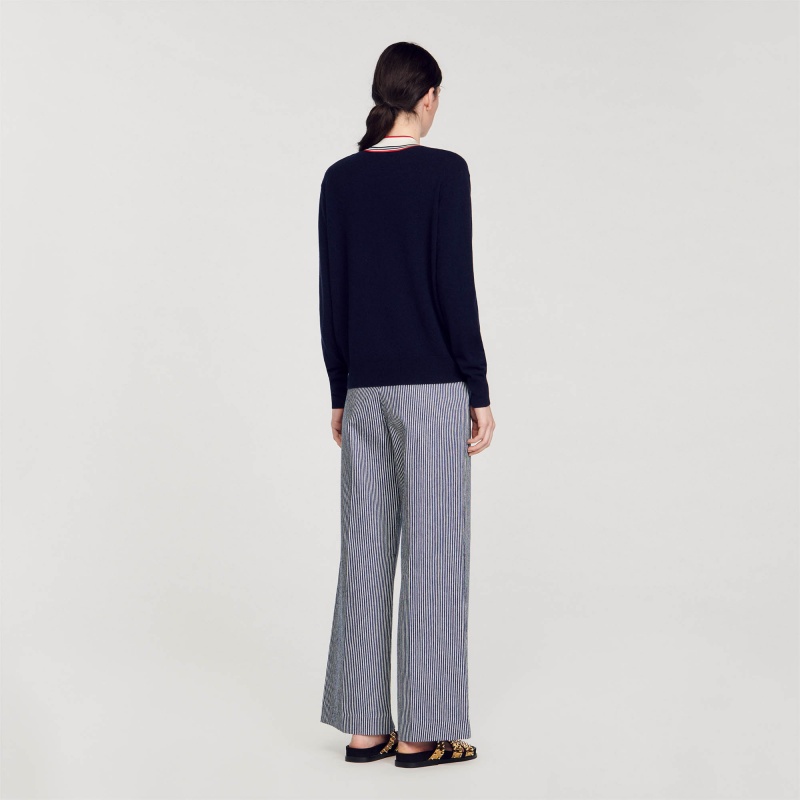 Sandro Wool and cashmere jumper Deep Blue | SN-SDO64670