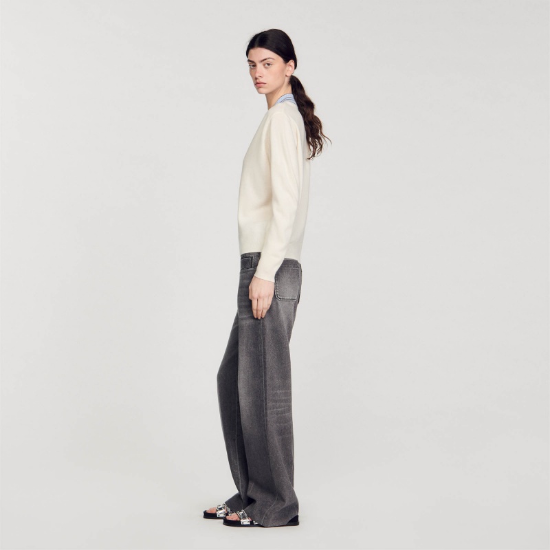 Sandro Wool and cashmere jumper Ecru | SN-SDO64666