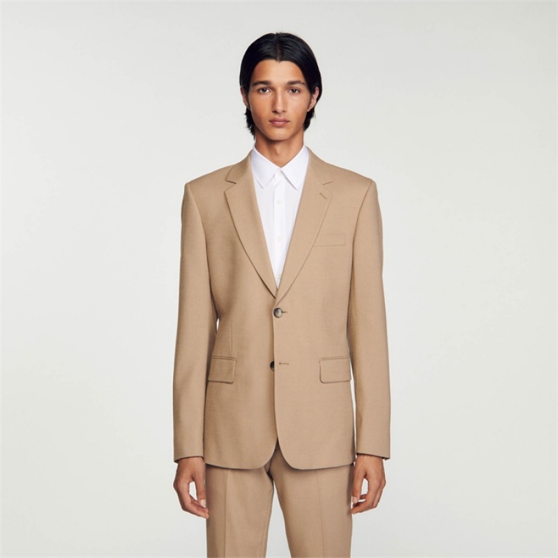 Sandro Wool suit jacket Beige | SN-SDO65219