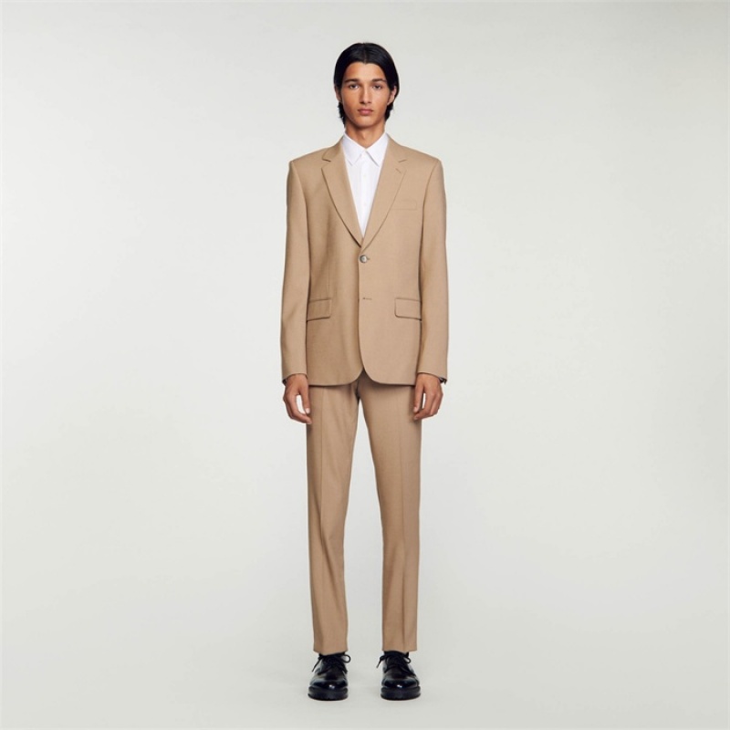 Sandro Wool suit jacket Beige | SN-SDO65219