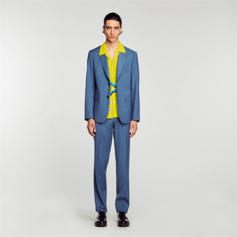 Sandro Wool suit jacket Blue | SN-SDO65236