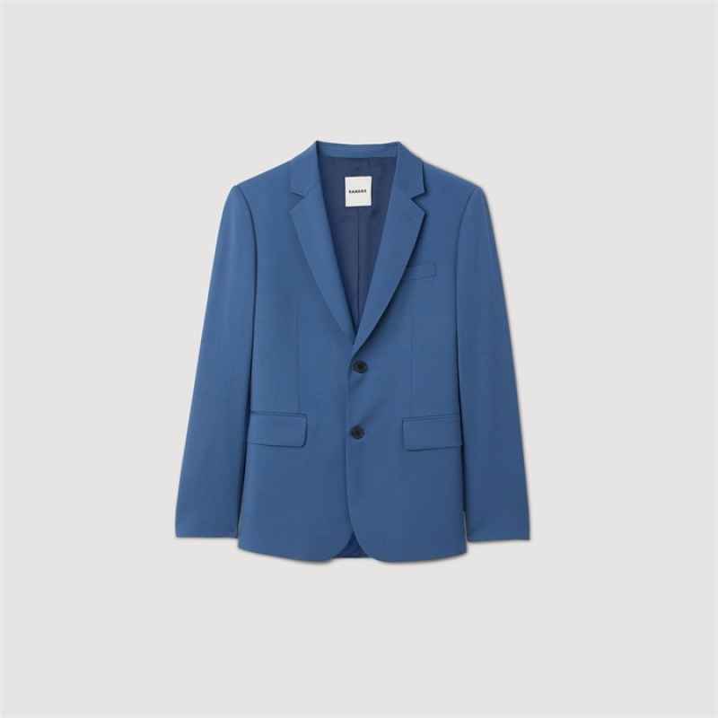 Sandro Wool suit jacket Blue | SN-SDO65236