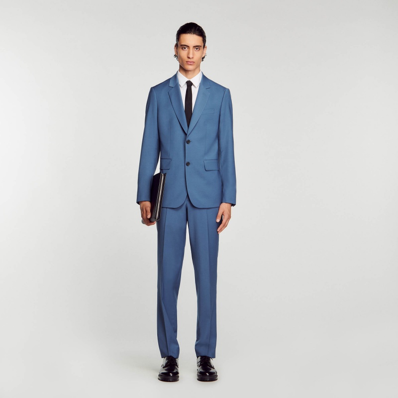 Sandro Wool suit jacket Blue | SN-SDO65236