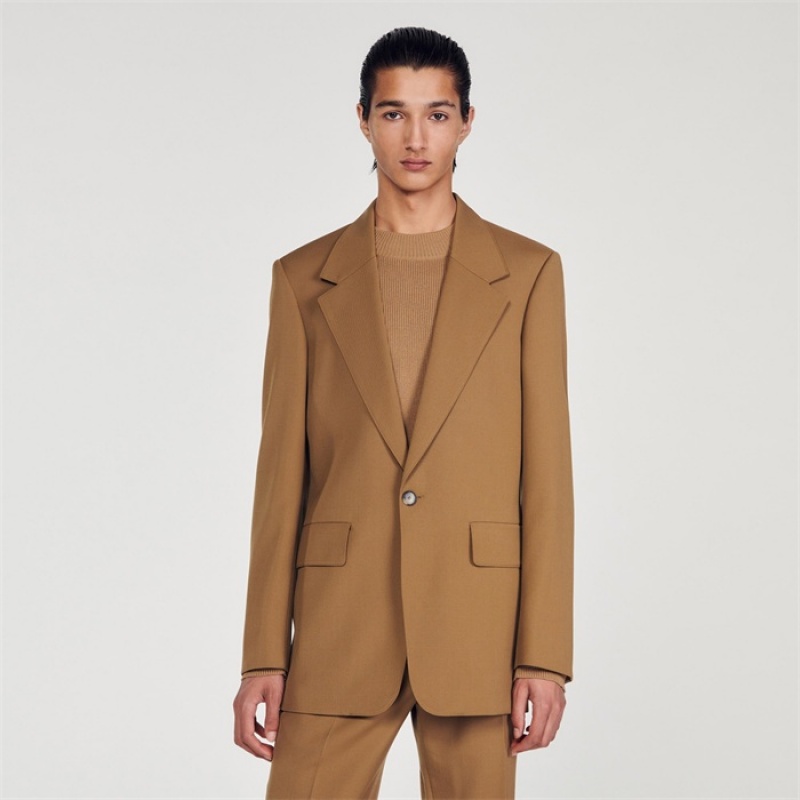 Sandro Wool suit jacket Camel | SN-SDO65238