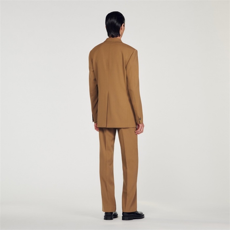 Sandro Wool suit jacket Camel | SN-SDO65238