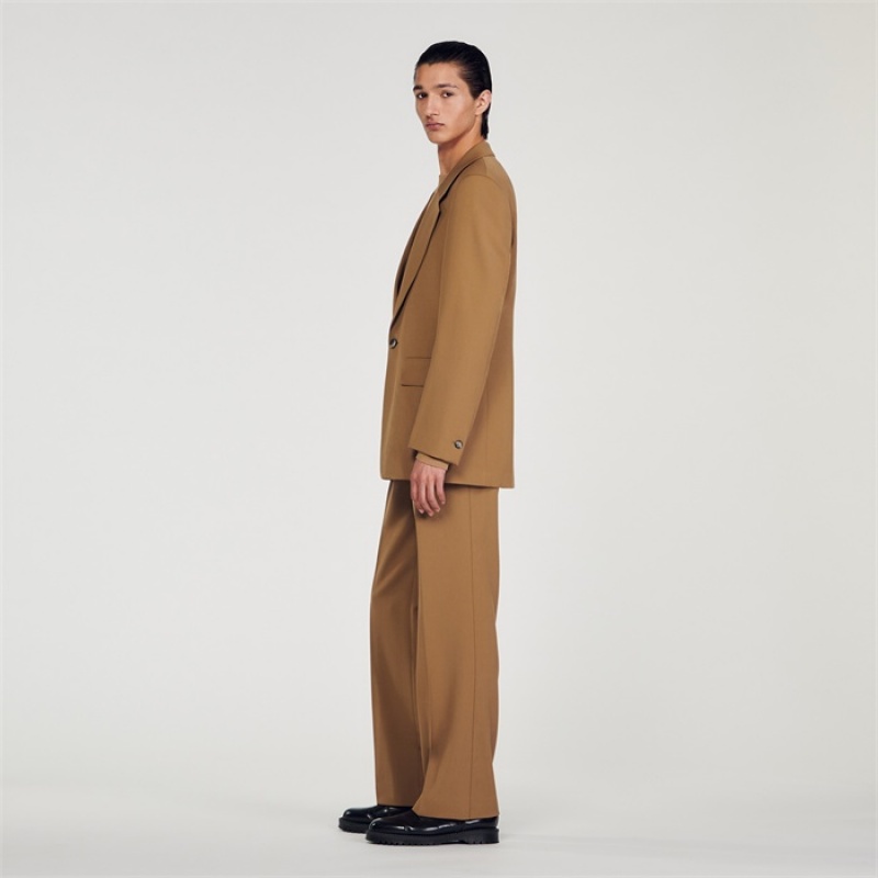 Sandro Wool suit jacket Camel | SN-SDO65238