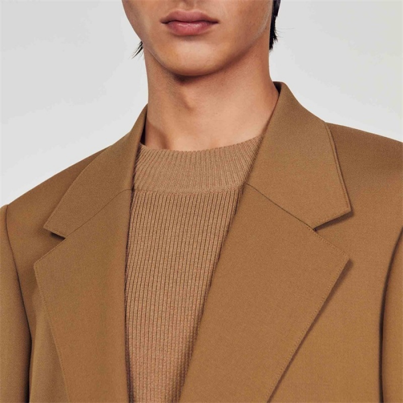 Sandro Wool suit jacket Camel | SN-SDO65238