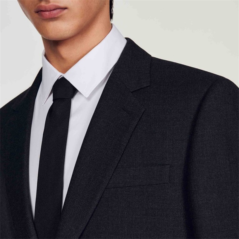 Sandro Wool suit jacket Dark Grey | SN-SDO65209