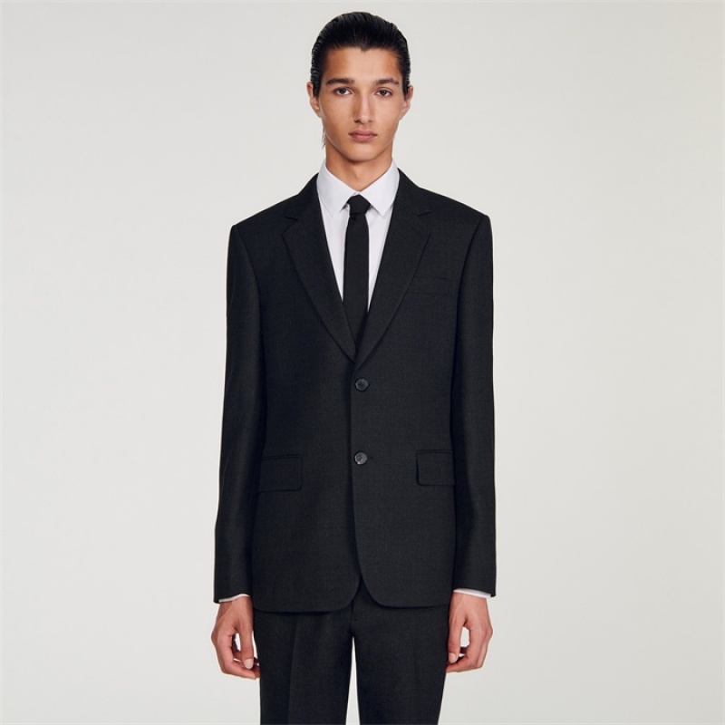 Sandro Wool suit jacket Dark Grey | SN-SDO65209