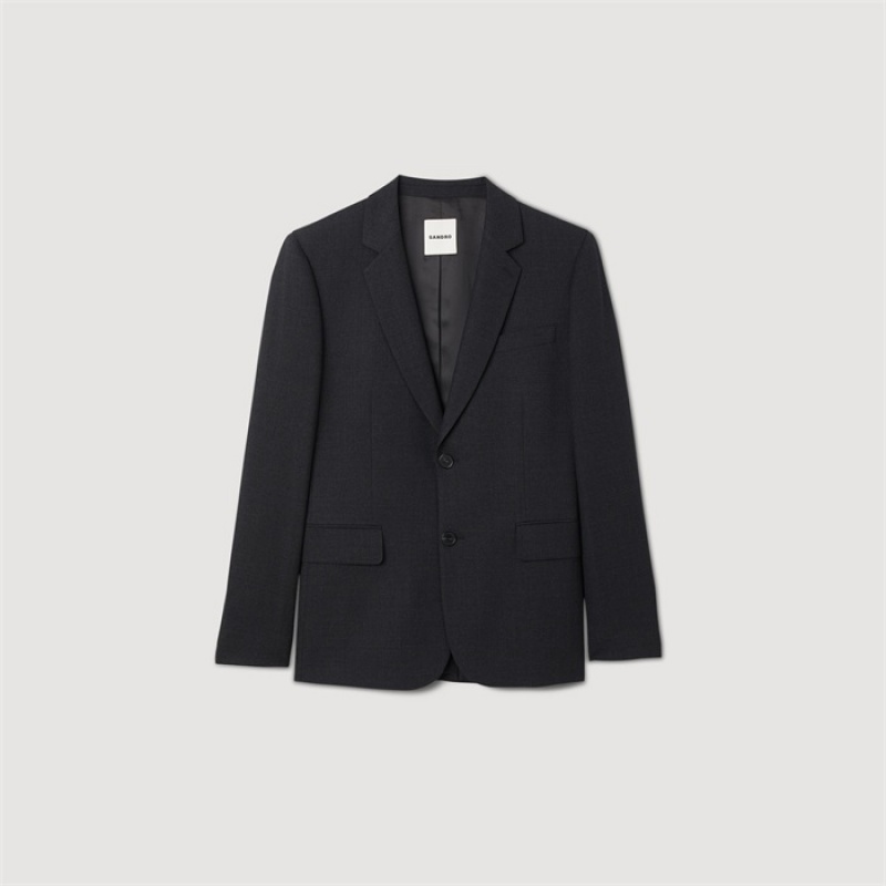 Sandro Wool suit jacket Dark Grey | SN-SDO65209