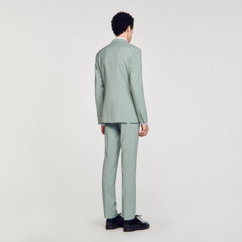 Sandro Wool suit jacket Light Green | SN-SDO65211