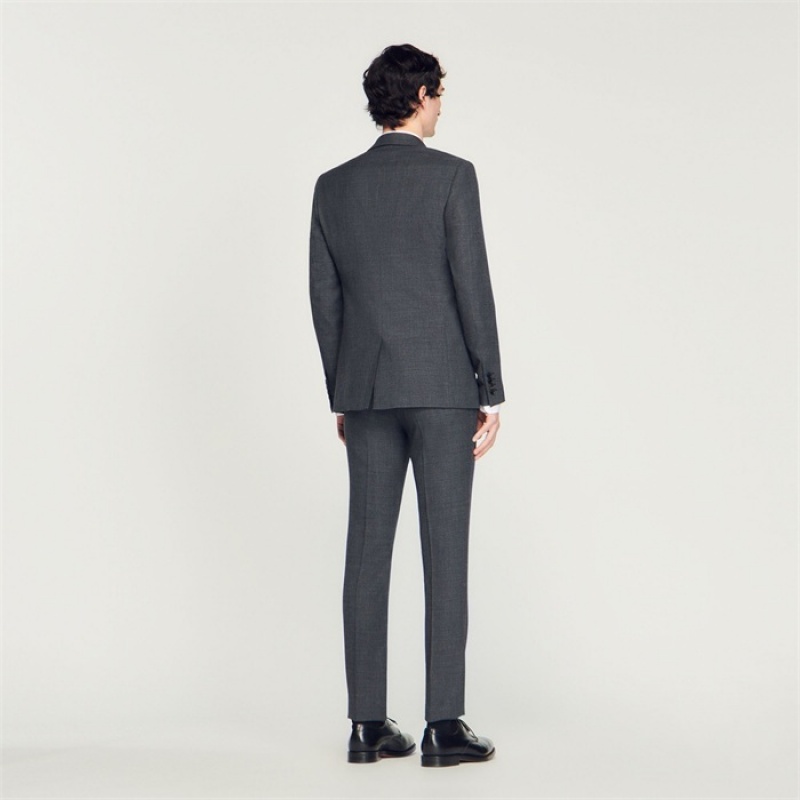 Sandro Wool suit jacket Mocked Grey | SN-SDO65221