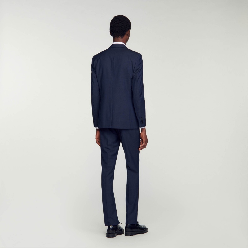 Sandro Wool suit jacket Navy Blue | SN-SDO65232